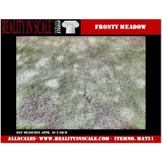 Reality In Scale MAT21 Landscape Mat - Frosty Meadow, Brown Earth, Irregular Surface (20 x 30cm)