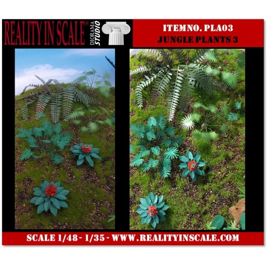 Reality In Scale PLA03 1/48 - 1/35 Jungle Plants Vol.3 (4 different plants)