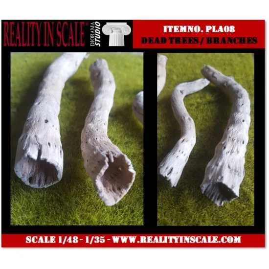 Reality In Scale PLA08 1/48 - 1/35 Dead Trees / Branches (contains 3 - 4 dead trees)