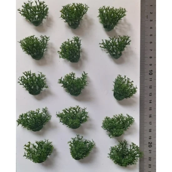 Reality In Scale PP004 1/35 - 1/16 Plastic Plants - Wild Bushes Dark Green (15pcs)