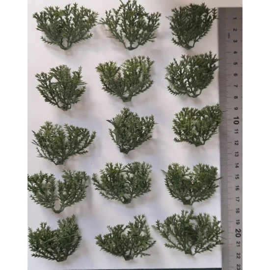 Reality In Scale PP007 1/35 - 1/16 Plastic Plants - Wild Bushes Dark Green (10pcs)
