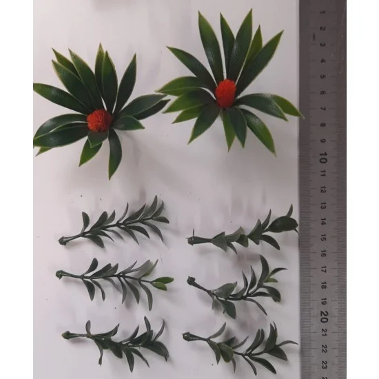Reality In Scale PP022 1/35 - 1/16 Plastic Plants - Jungle Plant Set #3 (11pcs, 2 types)