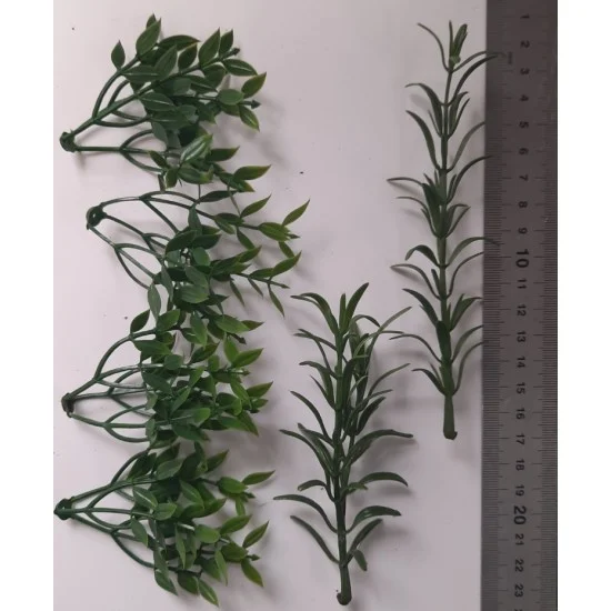 Reality In Scale PP023 1/35 - 1/16 Plastic Plants - Jungle Plant Set #4 (7pcs, 2 types)