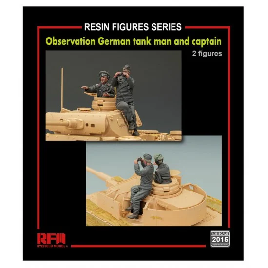 Rye Field Model 2015 1/35 Observation German Tank Man and Captain (2 resin figures) - Model Figures