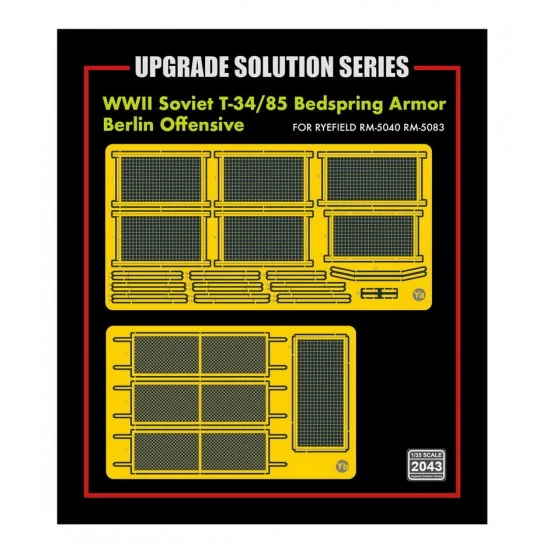 Rye Field Model 2043 1/35 WWII Soviet T-34/85 Bedspring Armor (Berlin Offensive) for RM-5083