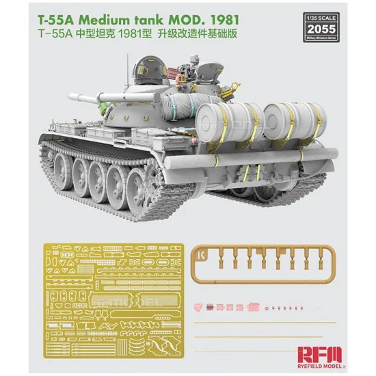 Rye Field Model 2055 1/35 T-55A Medium Tank MOD.1981 Upgrade Detail set for RM-5098