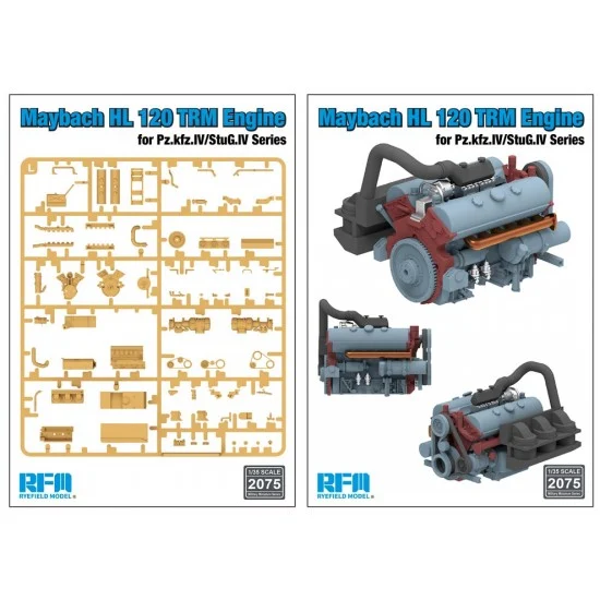 Rye Field Model 2075 1/35 Maybach HL 120 TRM Engine for Pz.Kfz.IV/ Stug.IV Series - Military Vehicles & Tanks