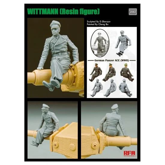 Rye Field Model 2092 1/35 WWII German Panzer ACE Wittmann (Resin Figure) - Model Figures