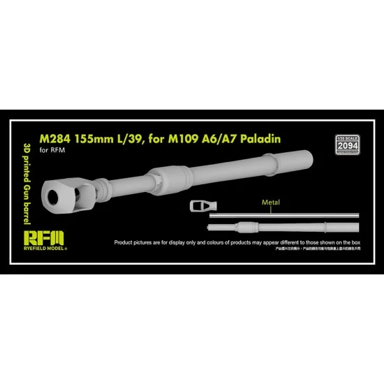 Rye Field Model 2094 1/35 M109 A6/A7 Paladin Gun Barrel M284 155mm L/39 for Rye Field Model - Military Vehicles & Tanks