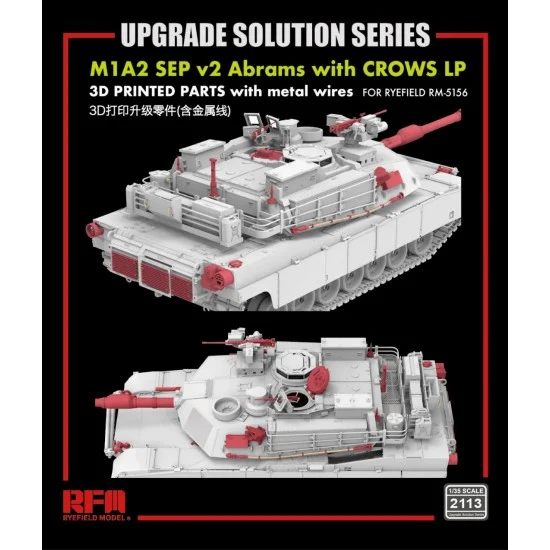 Rye Field Model 2113 1/35 M1A2 3D Printed Upgrade Set with Barrel for RM-5156