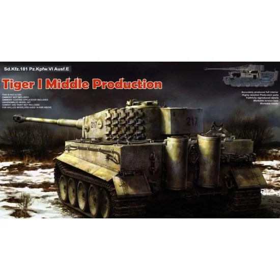 Rye Field Model 5010 1/35 Pzkpfw.VI Tiger I Ausf.E Sd.Kfz.181 Middle Production - Military Vehicles & Tanks