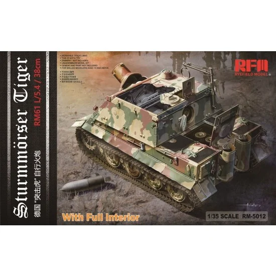 Rye Field Model 5012 1/35 German 38cm Assault Mortar Sturmtiger - Military Vehicles & Tanks