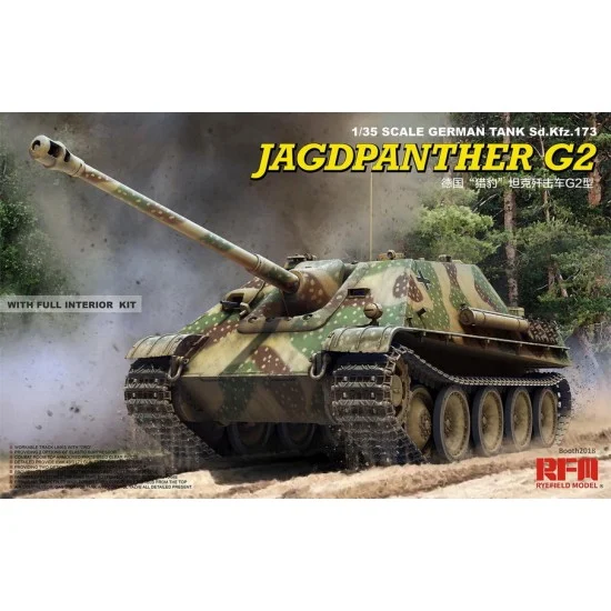 Rye Field Model 5022 1/35 Jagdpanther G2 with Full interior & Workable Track Links - Military Vehicles & Tanks