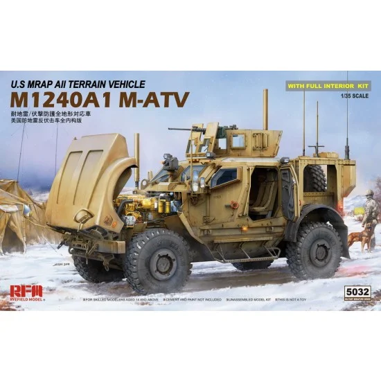 Rye Field Model 5032 1/35 US M1240A1 M-ATV Mrap All Terrain Vehicle [Full Interior Kit]