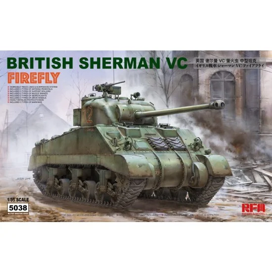 Rye Field Model 5038 1/35 British Sherman VC Firefly Medium Tank - Military Vehicles & Tanks