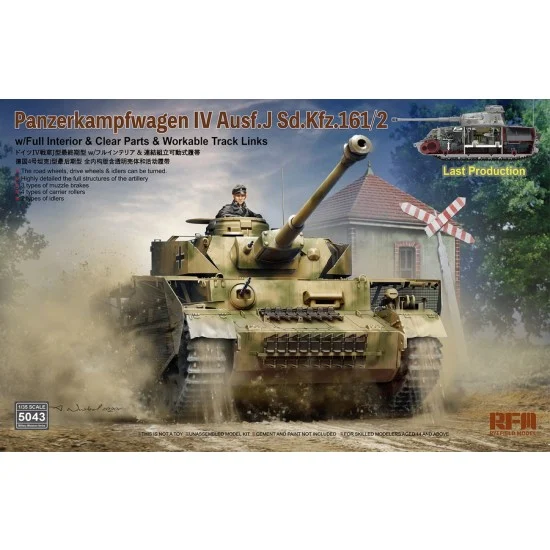 Rye Field Model 5043 1/35 PzKpfw. IV Ausf. J Last Production w/Full Interior - Military Vehicles & Tanks