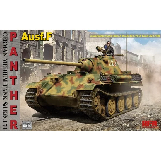 Rye Field Model 5045 1/35 Panther Ausf.F w/Workable Track Links - Military Vehicles & Tanks
