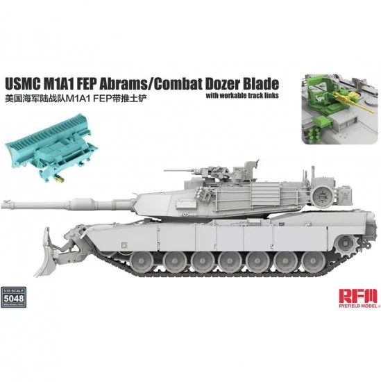 Rye Field Model 5048 1/35 M1A1 FEP Abrams/Combat Dozer Blade - Military Vehicles & Tanks