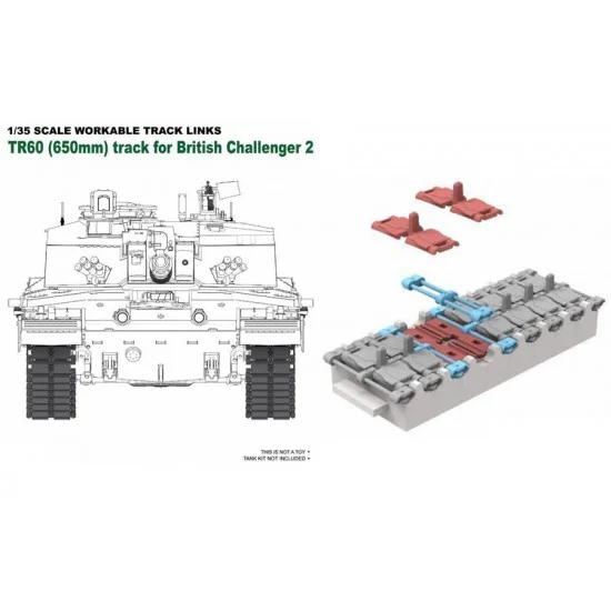 Rye Field Model 5054 1/35 TR60 (650mm) Workable Track Links for Challenger 2 - Military Vehicles & Tanks