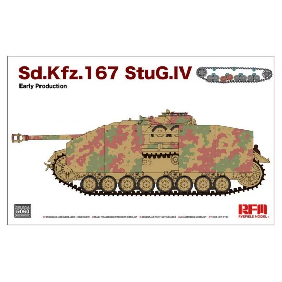 Rye Field Model 5060 1/35 SdKfz.167 StuG.IV Early w/Workable Track Links - Military Vehicles & Tanks