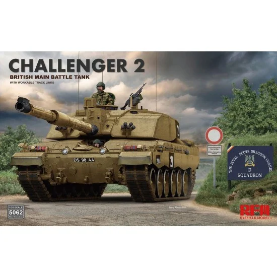 Rye Field Model 5062 1/35 British Challenger 2 Main Battle Tank w/Workable Track Links - Military Vehicles & Tanks