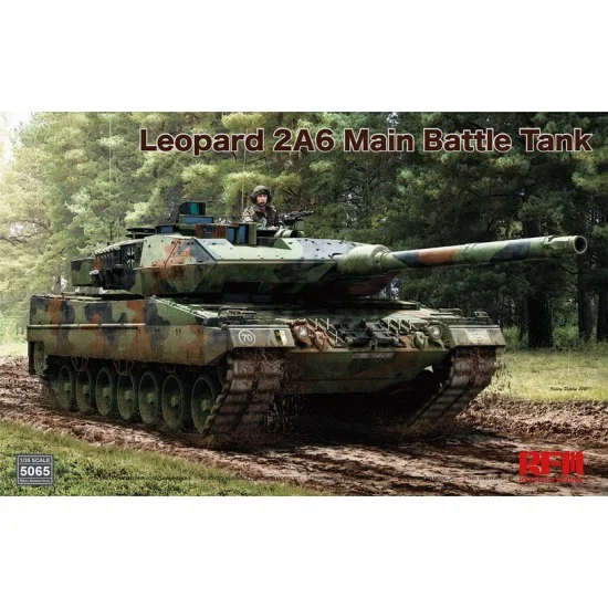 Rye Field Model 5065 1/35 Leopard 2A6 Main Battle Tank with Workable Track Links (without interior) - Military Vehicles & Tanks