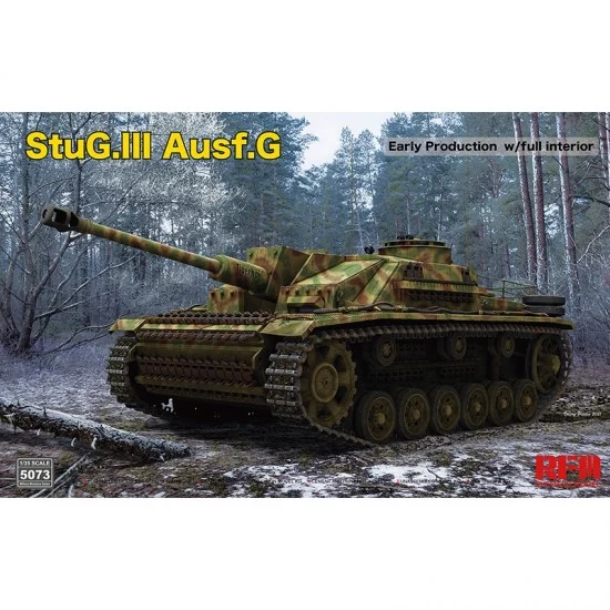 Rye Field Model 5073 1/35 StuG. III Ausf. G Early Production w/Full Interior & Workable Track Links - Military Vehicles & Tanks