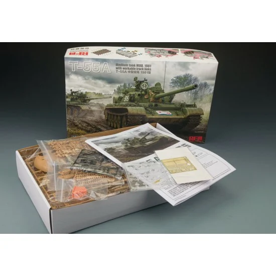 Rye Field Model 5098 1/35 T-55A Medium Tank MOD.1981 w/Workable Track Links