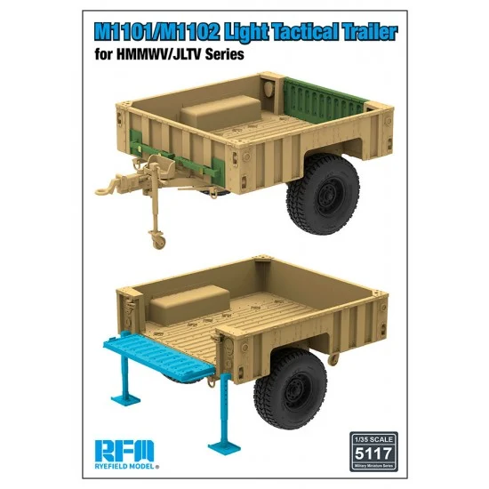 Rye Field Model 5117 1/35 M1101/M1102 Light Tactical Trailer for HMMWV/JLTV Series - Military Vehicles & Tanks