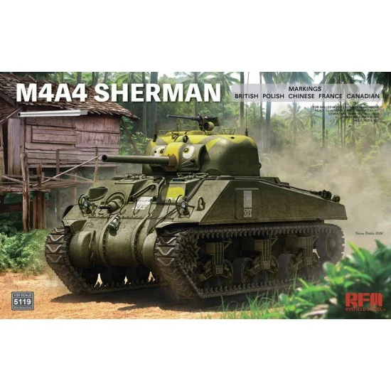 Rye Field Model 5119 1/35 M4A4 Sherman Medium Tank - Military Vehicles & Tanks