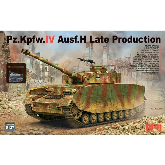 Rye Field Model 5127 1/35 Pz.Kpfw.IV Ausf.H Late Production - Military Vehicles & Tanks