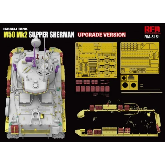 Rye Field Model 5151 1/35 Israeli Tank M50 Mk2 Super Sherman Upgrade Version - Military Vehicles & Tanks