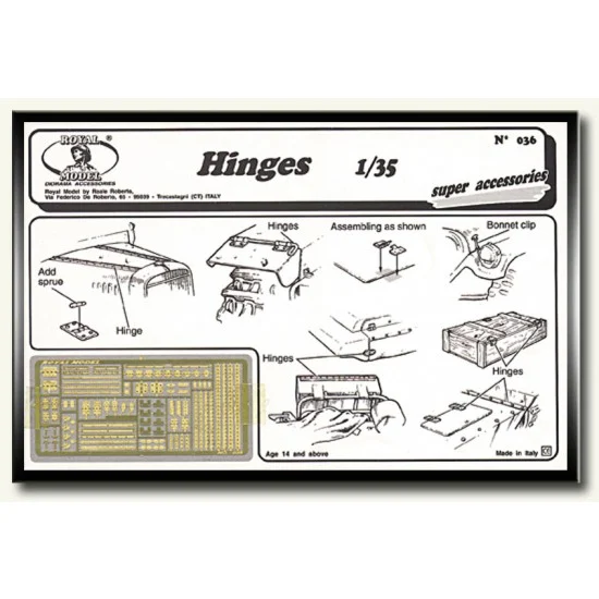 Royal Models RM036 1/35 Hinges - Military Vehicles & Tanks