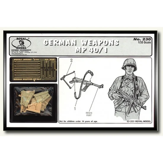 Royal Models RM230 1/35 German Weapons MP40/1 - Model Figures