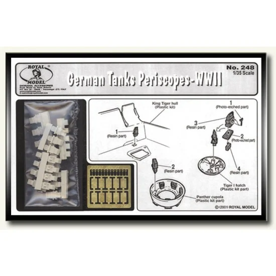 Royal Models RM248 1/35 German Tank Periscopes - Military Vehicles & Tanks