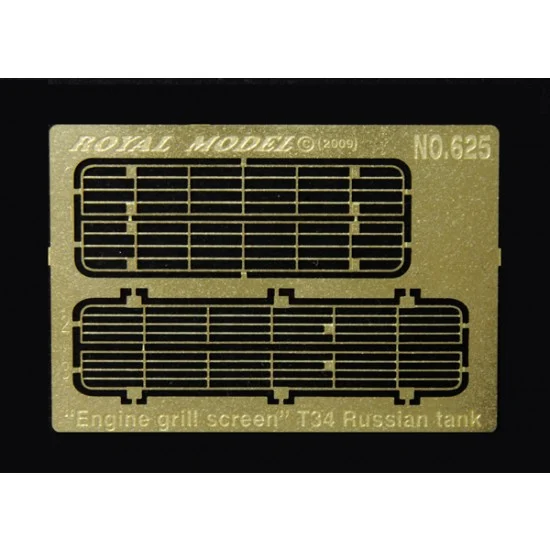 Royal Models RM625 1/35 Photo-etched Engine Grill Screen for T34 Russian Tank kits