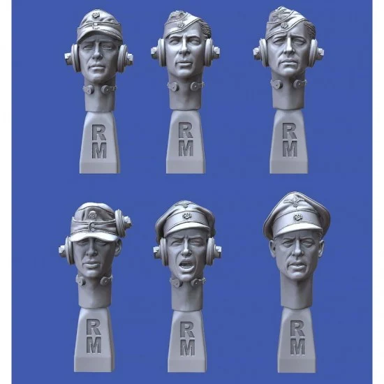 Royal Models RM948 1/35 WWII German Tanker Heads Vol.1 - Model Figures