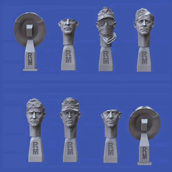 Royal Models RM949 1/35 WWII German Heads Dak - Model Figures