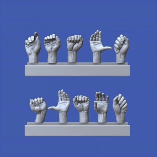 Royal Models RM963 1/16 Assorted Hands Set No. 2 - Model Figures
