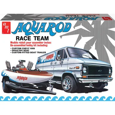 1975 Chevy Van, Race Boat & Trailer 1/25 Kit Aqua Rod Race Team - AMT Models - AMT1338