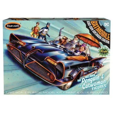 1966 Batmobile w/Catwoman & Penguin Figures 1/25 Kit POL998/12 - Polar Lights