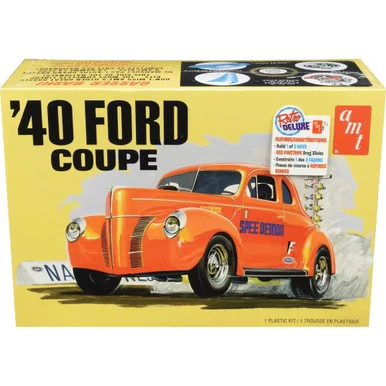 1940 Ford Coupe Stock or Drag Model 1/25 Kit - AMT