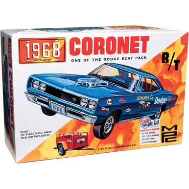 1968 Dodge Coronet Hardtop w/Trailer 1/25 Kit MPC MODELS (MPC975)