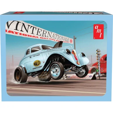 1933 Willys Gasser Ohio George w/Tin Packaging 1/25 Kit AMT Models (AMT1513)