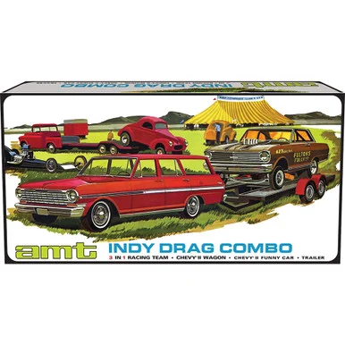 Indy Drag Combo (Chevy II Wagon, Funny Car and Trailer) AMT MODELS (AMT1520)