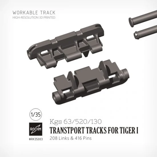 ROCHM RK35003 1/35 Tiger I Kgs 63/520/130 Transport Workable Tracks - Military Vehicles & Tanks
