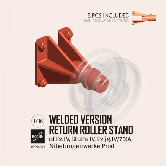 ROCHM RP16009 1/16 Welded Version Return Roller Stand of Pz.IV/StuPa IV/Pz.jg.IV/70(A) Nibelungenwerke - Military Vehicles & Tanks