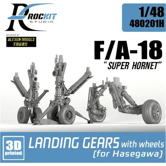 RocKit studio 480201H 1/48 F/A-18 Super Hornet Landing Gear for Hasegawa kits
