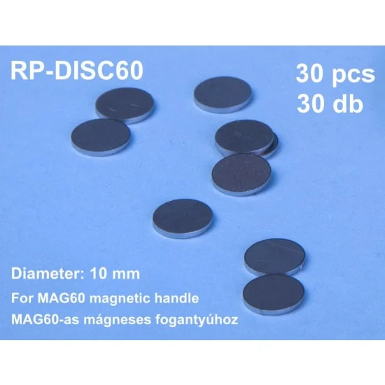 RP Toolz RP-DISC60 10mm Steel Disc (30pcs) for Magnetic Handle (#RP-MAG60)