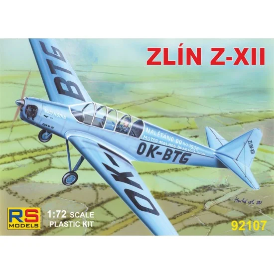 RS Models 92107 1/72 Luftwaffe/CzechSlovak/French Zlin XII - Model Planes